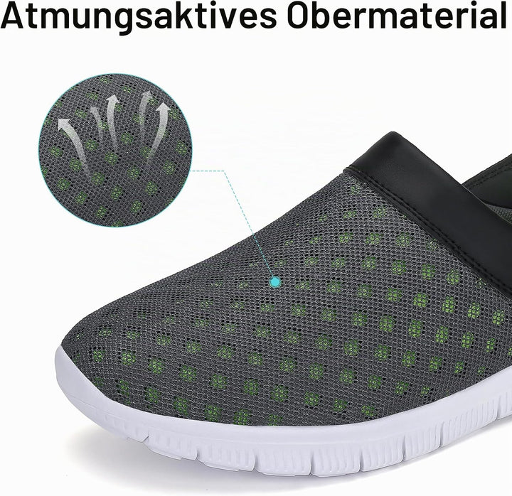 SAGUARO Unisex Clogs Sommer Hausschuhe Leicht Gartenschuhe Gr. 36-48 37 EU Grün, 37 EU Grün
