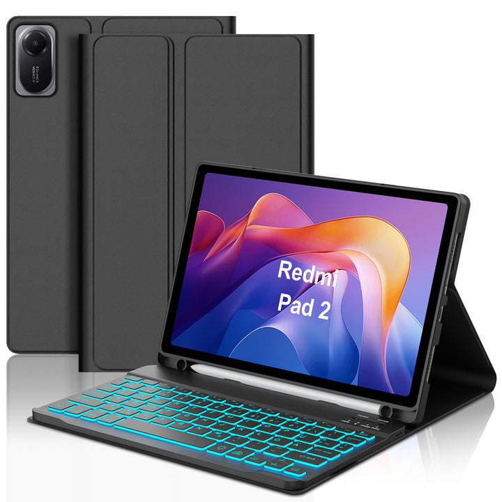 IVEOPPE Tastatur für Xiaomi Redmi Pad 2 & SE 11 Zoll, Deutsches QWERTZ Layout, Hülle mit Bluetooth A