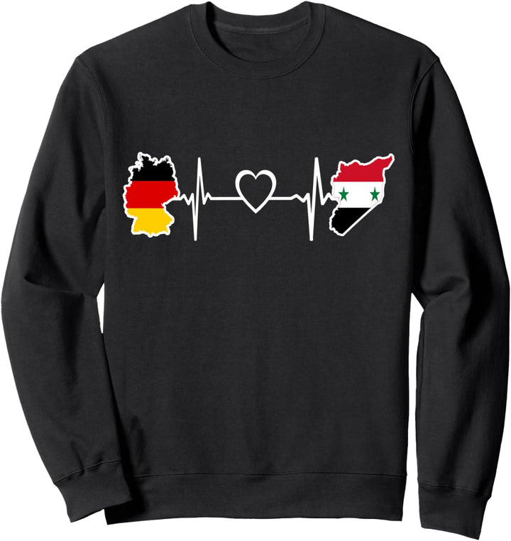 Flagge Syrien Deutschlandflagge - Herzschlag Deutschlands Sweatshirt