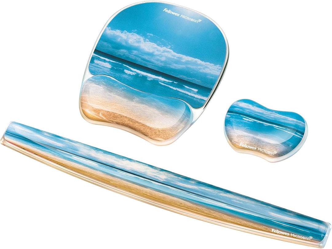 FELLOWES Photo Gel Mauspad und Handgelenkauflage mit Microban Schutz, blau, 9.25" x 7.31", blau