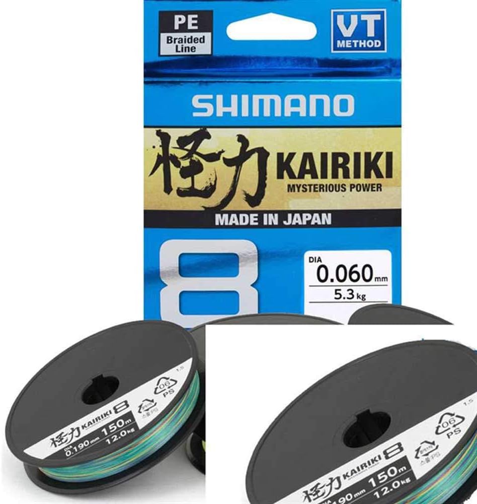 Shimano Kaïki 8, 300 Meter, Mehrfarbig, geflochtene Angelschnur, 59WPLA68R2 0.35mm / 39.5kg, 300m, 0