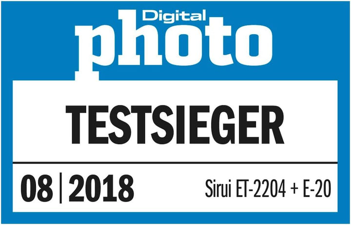 SIRUI ET-2204/E-20 Easy Traveler Dreibeinstativ mit E-20 Kopf (Carbon, Höhe: 144 cm, Gewicht: 1, 37k