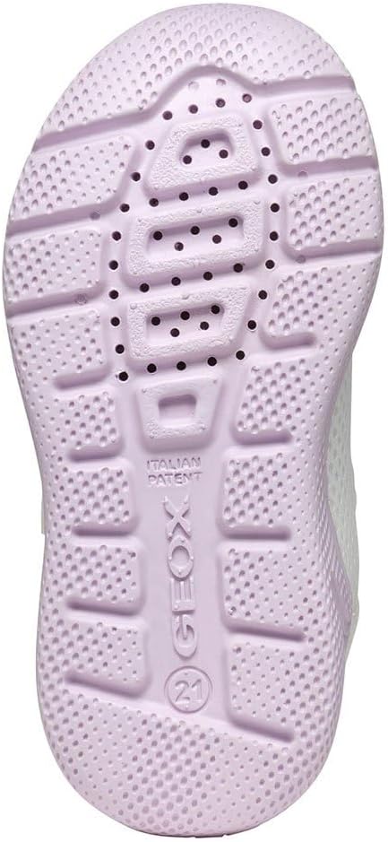Geox Mädchen B Sprintye Girl D Sneakers 21 EU White Multicolor, 21 EU White Multicolor