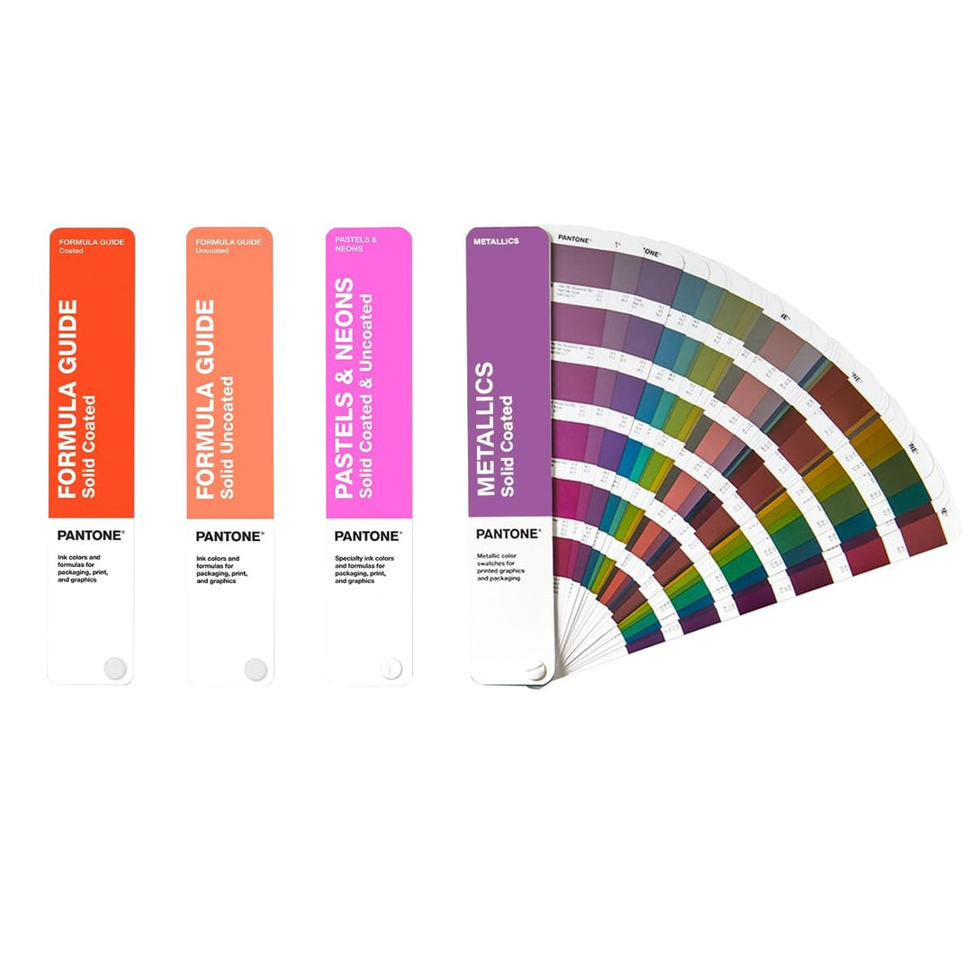 Pantone GP1605B Solid Guide Set – Beschichtete und unbeschichtete Formel – 4 Farbfächer in chromatis
