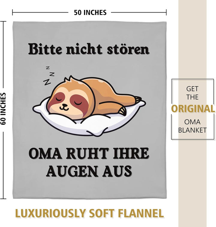 Niyewsor Oma Geschenke zum Geburtstag Weihnachten, Flanelldecke - Geschenke für Oma, Beste Oma Gesch