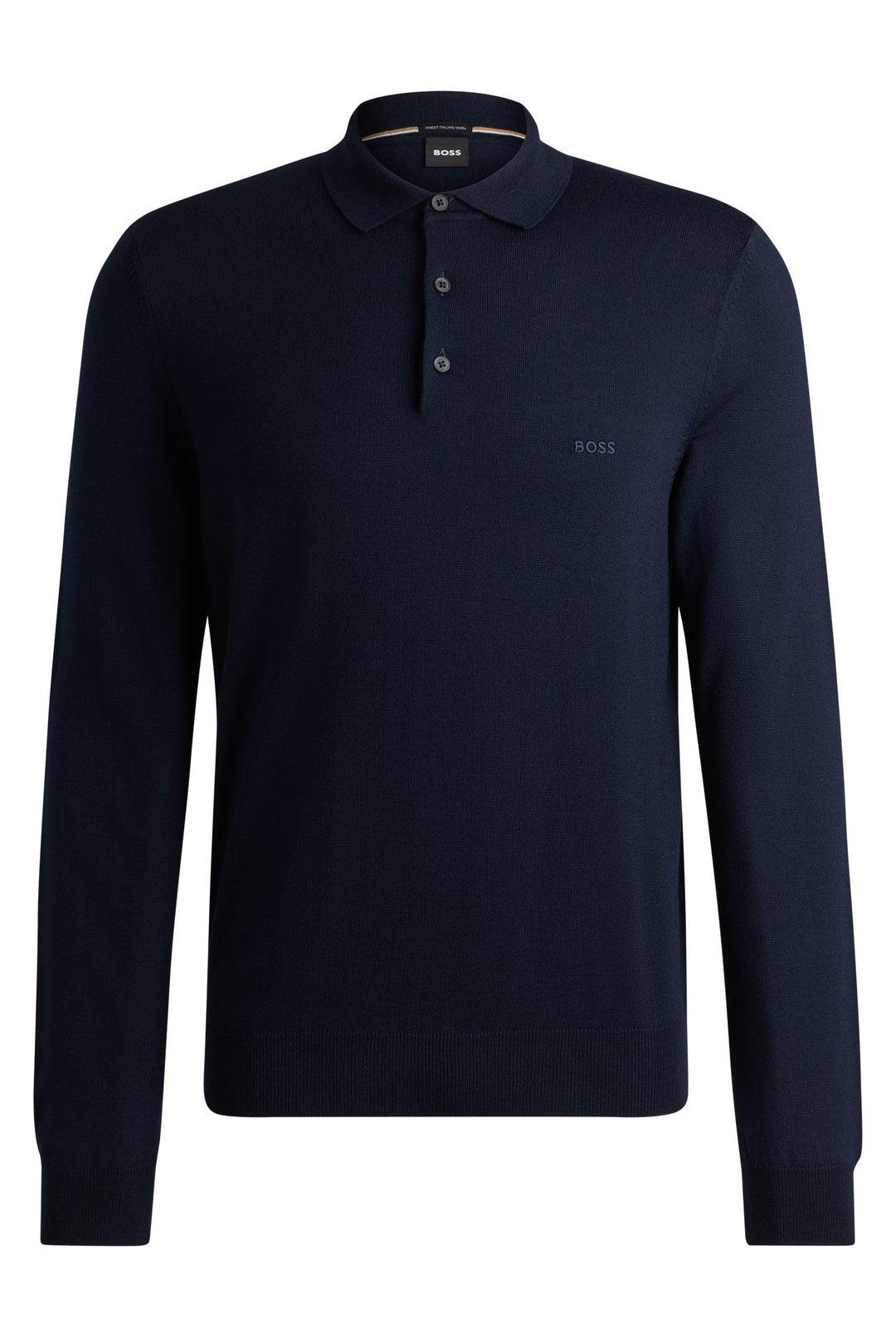 BOSS Herren Bono-L Pullover aus Schurwolle mit Polokragen und Logo-Stickerei M Dunkelblau404, M Dunk