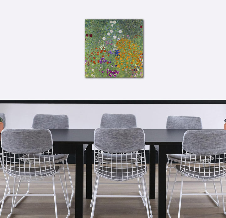 Printed Paintings Leinwand (60x60cm): Gustav Klimt - Bauerngarten (1907) 60x60 cm, 60x60 cm