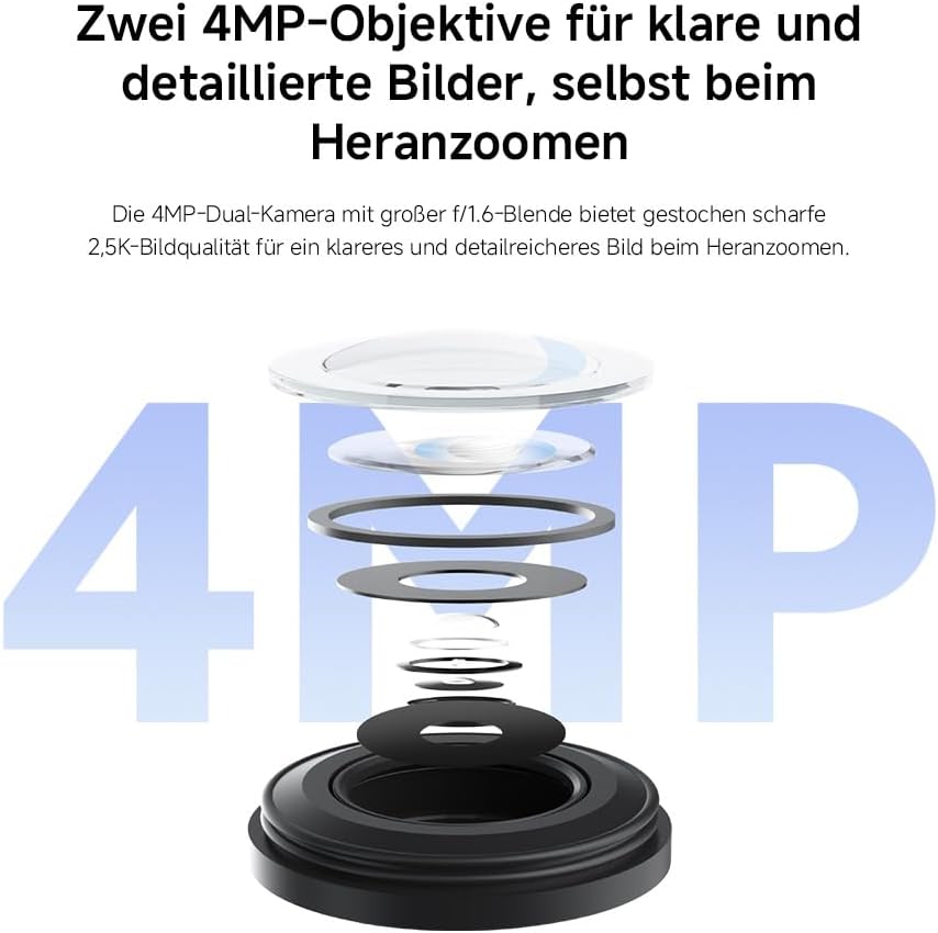 XIAOMI Outdoor Kamera CW500 Dual, Dual 2.5K Ultra-HD Bildqualität, AI Erkennung, Dual-Band Wi-Fi 6,