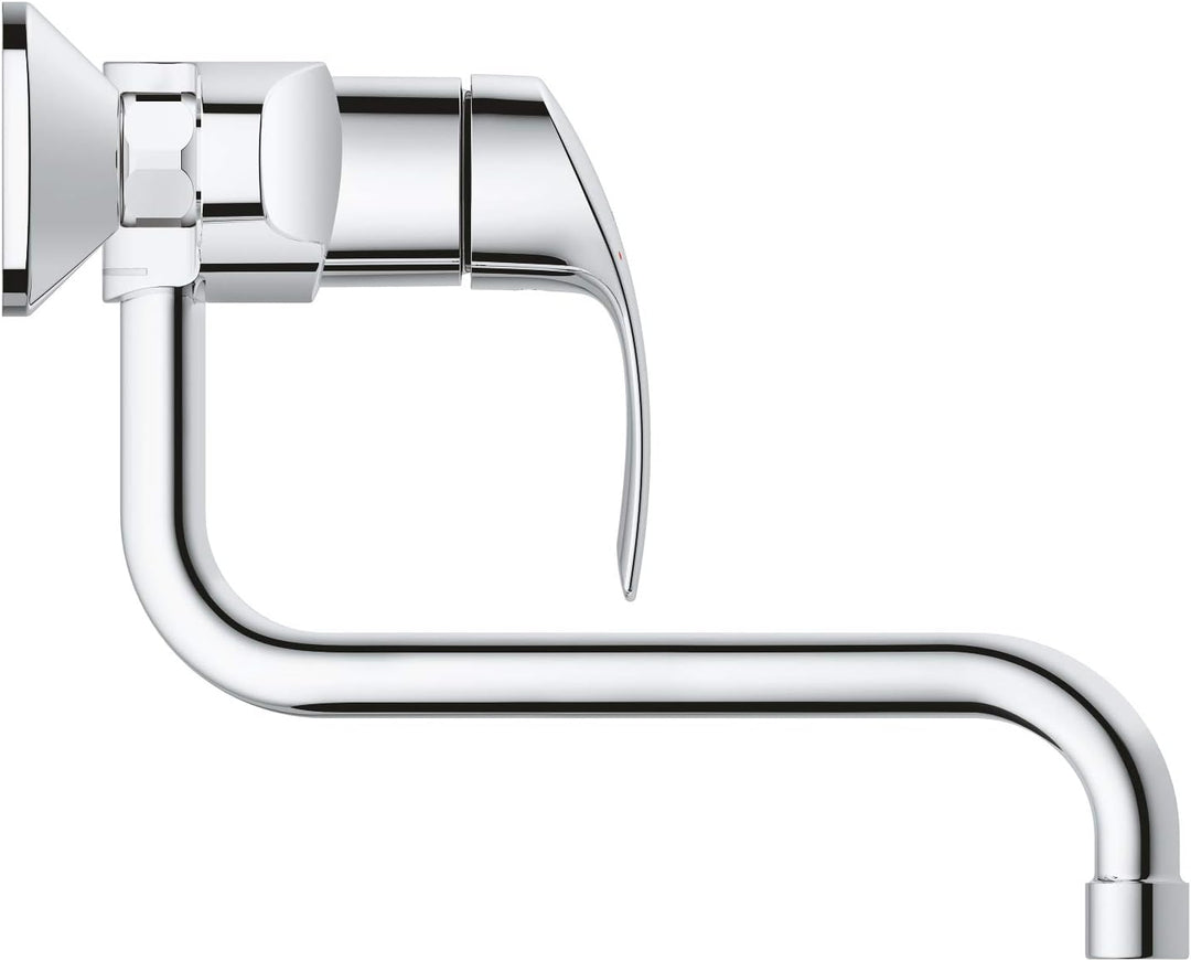 GROHE Eurosmart Küchenarmaturen - Einhand-Spültischbatterie (DN 15, Wandmontage) chrom, 32224002 Chr