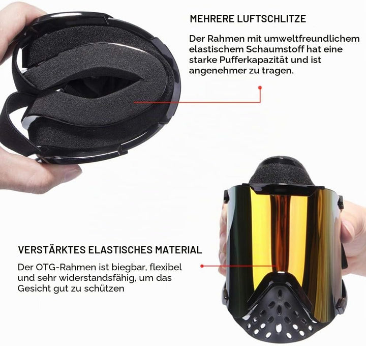 Motocross Brille, Dirt Bike Brille Crossbrille Erwachsene PU Harz Motorradbrille Winddicht ATV Brill