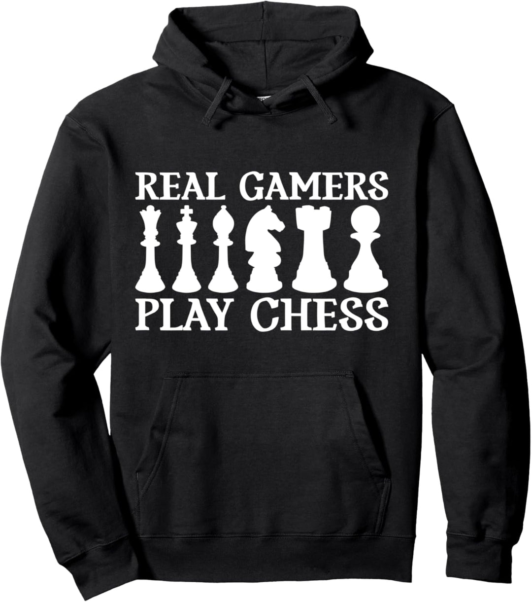 Real Gamers play Chess Pullover Hoodie