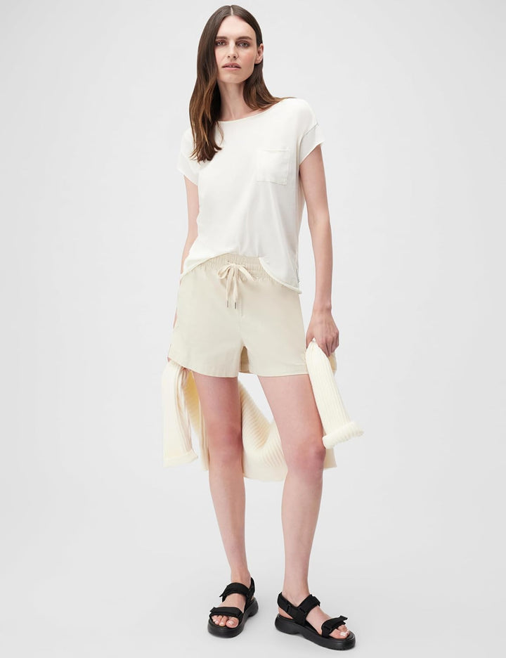 Marc O'Polo Denim Damen T-Shirt aus Bio-Baumwolle Relaxed Fit XXS Silky White, XXS Silky White