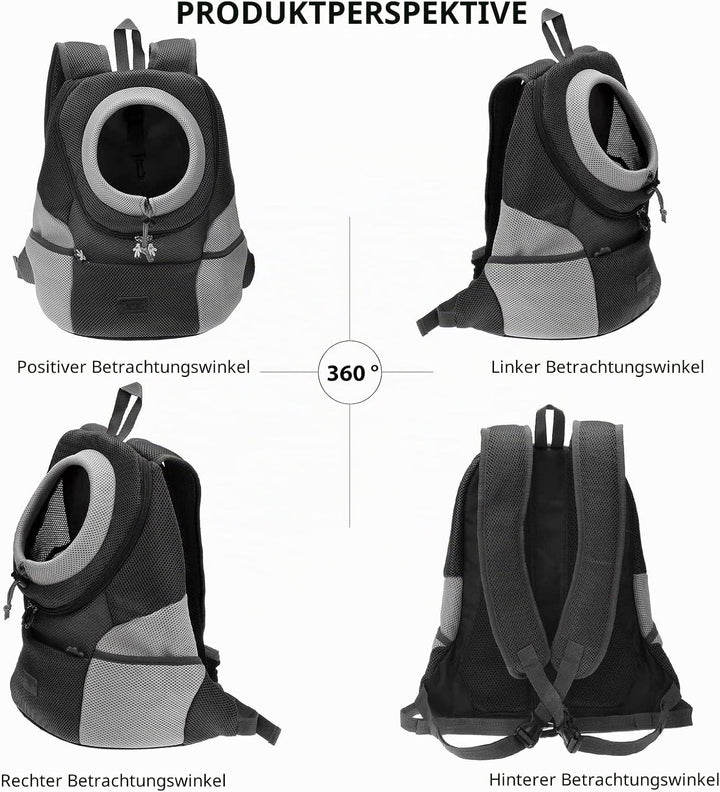 PETCUTE Hunderucksack Rucksack für Haustier Haustiertragetasche Rucksack Haustier Tasche für Hunde A