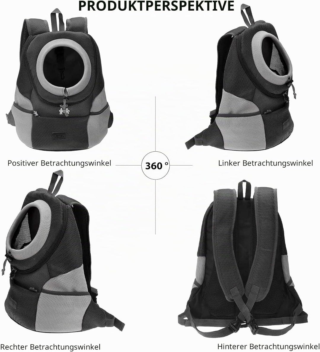 PETCUTE Rucksack für Haustier haustiertragetasche Rucksack Haustier Tasche für Hunde Airline Genehmi