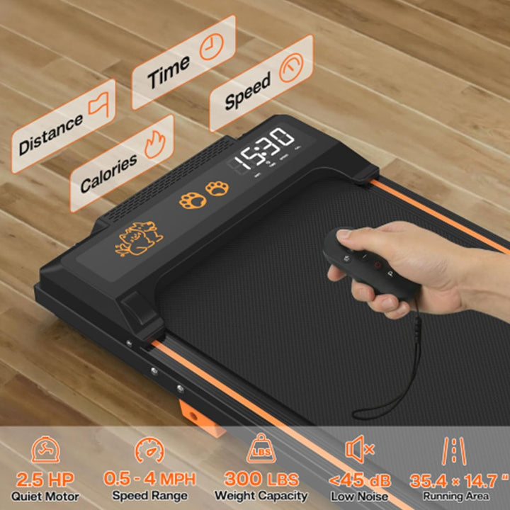 Klappbares Hundelaufband mit leistungsstarkem 2,5 PS Motor – Extra grosse rutschfeste Lauffläche (10