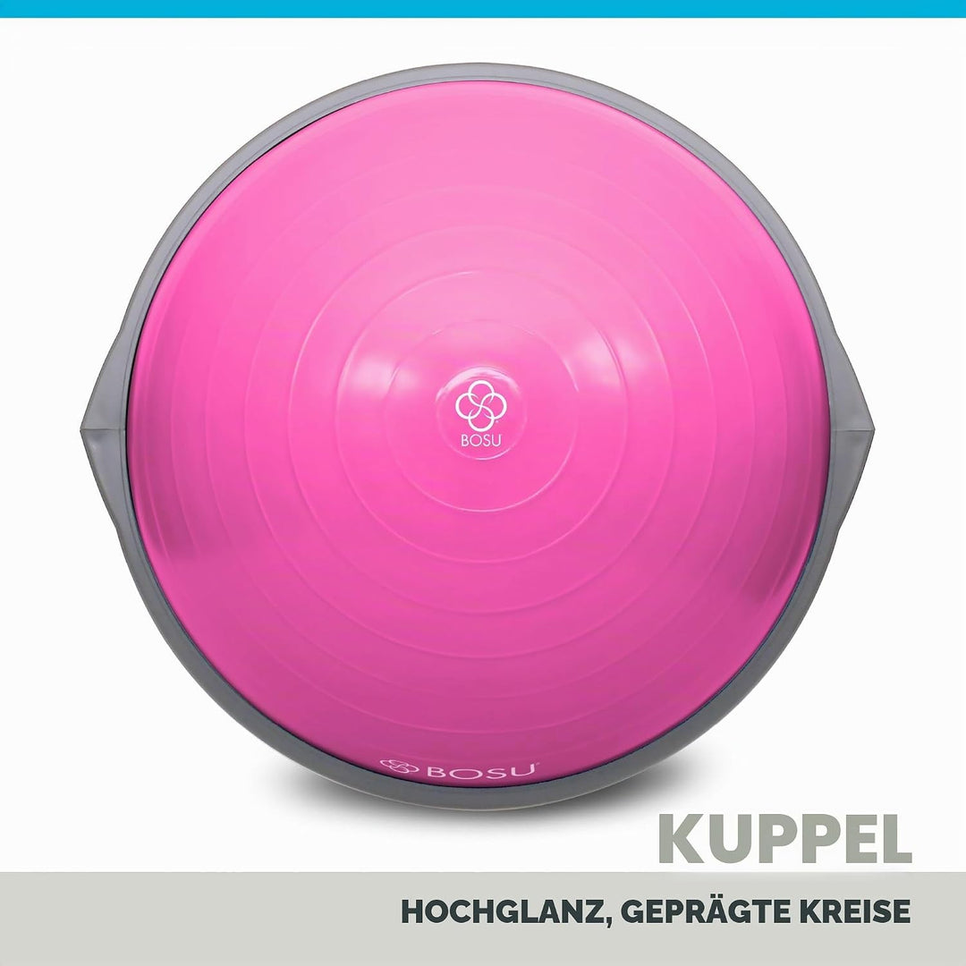 Bosu, Home Gym Equipment, The Original Balance Trainer, 66 cm Durchmesser Pink/Grau, Pink/Grau