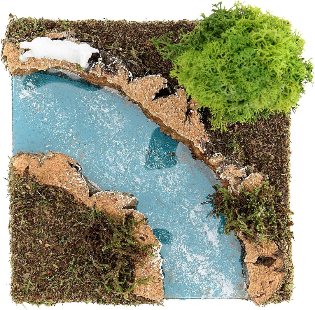 Holyart Flussbiegung mit Baum und Schaf: Krippenszene