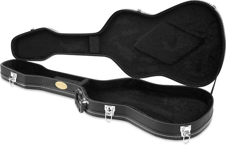 Rocktile Gitarrenkoffer Deluxe für E-Gitarre - Kunstleder mit weichem Innenfutter - Integriertes Sta