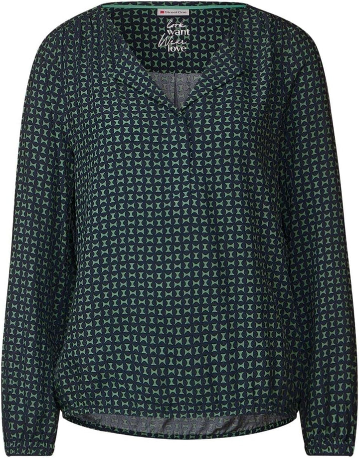 Street One Damen Blusenshirt 36 Light Brisk Green, 36 Light Brisk Green