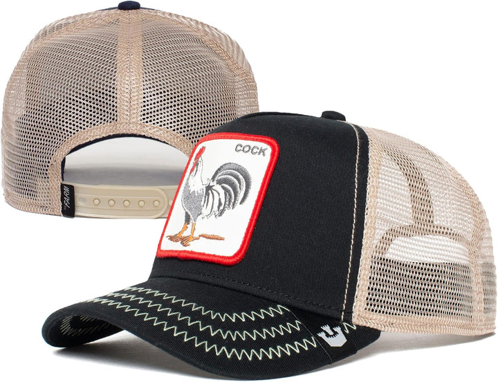 Goorin Bros. Herren The Farm A-Frame Trucker-Kappe Baseballkappe Einheitsgrösse Black the Cock, Einh