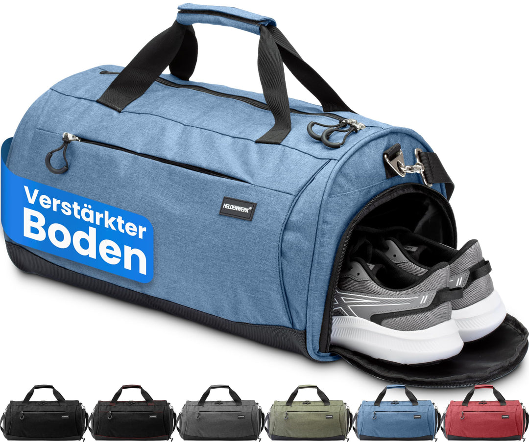 Heldenwerk® Sporttasche & Reisetasche für Damen und Herren gross I Trainingstasche mit Schuhfach und