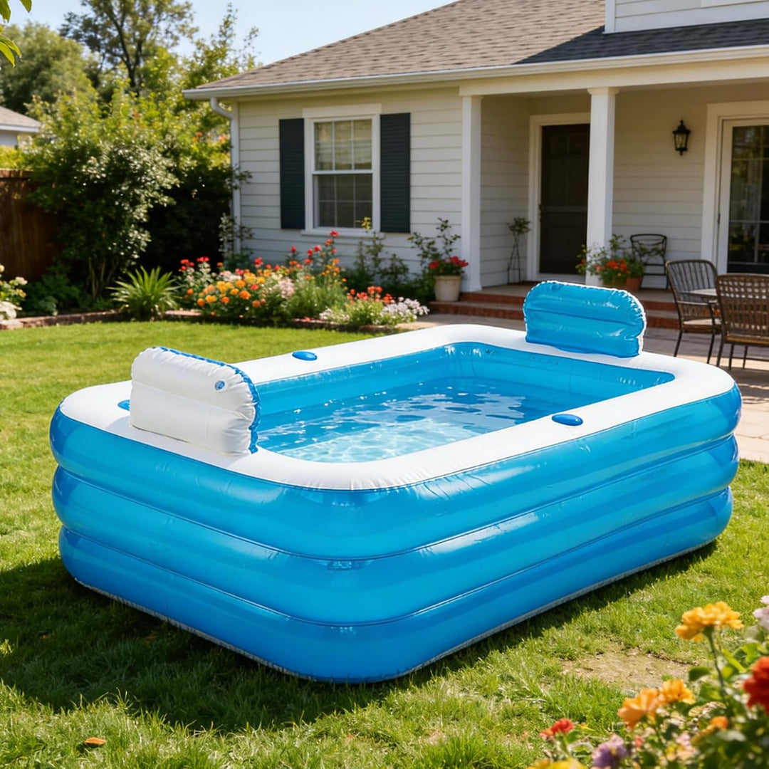 Aufblasbarer Pool,Badewanne Faltbare Aufblasbar für Erwachsene,Whirlpool Outdoor,Planschbecken für B