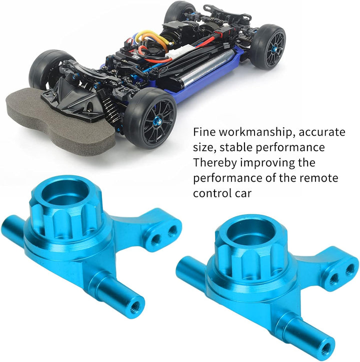 VGEBY 1/10 RC Auto Vorderachsschenkel, Aluminiumlegierung Vorderachsschenkel Lenkschale für TT02 1/1