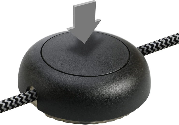 EHMANN 2420x0800 Elektronischer Schnurdimmer T24.08 schwarz, Phasenanschnitt, 230V, 50Hz, Leistung: