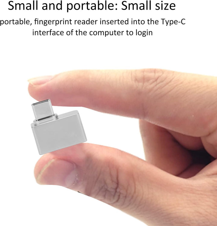 USB-Fingerabdruckleser für Windows 10, 0,5S 360°-Erkennung Typ C Hallo Fingerabdruckscanner, Fingera