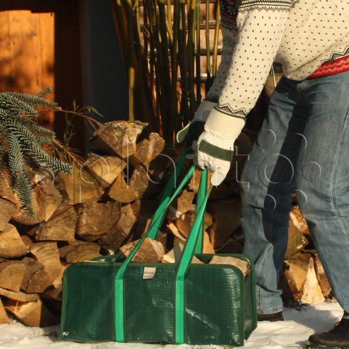 planto Kaminholztasche Selbststehende Tasche für Brennholz, Brennholztasche, Einkaufstasche, reissfe