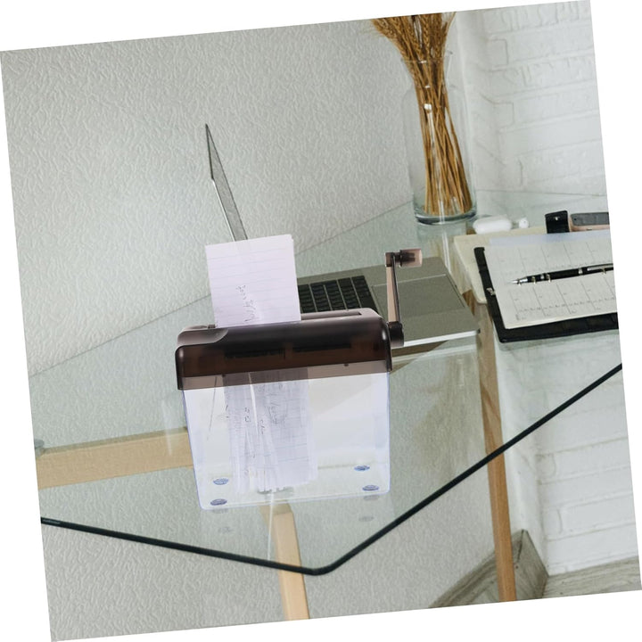 jojofuny Manueller Aktenvernichter Mini Hand Shredder Büro Haushalt Papierzerkleinerer Sicher für Sc