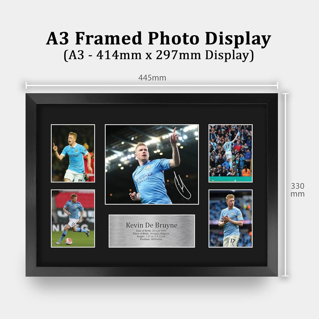 HWC Trading FR A3 Kevin De Bruyne Manchester City Geschenke Gedruckt, Signiert Autogramm Bild, Für F