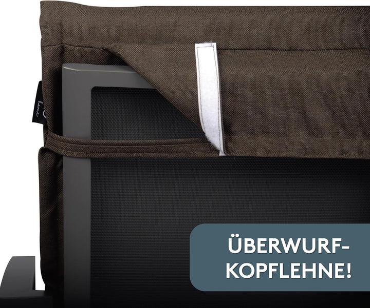 LILENO HOME Sonnenliege Auflage als [1er Set - Rollliege] in Braun - Gartenliegen Auflage perfekt fü