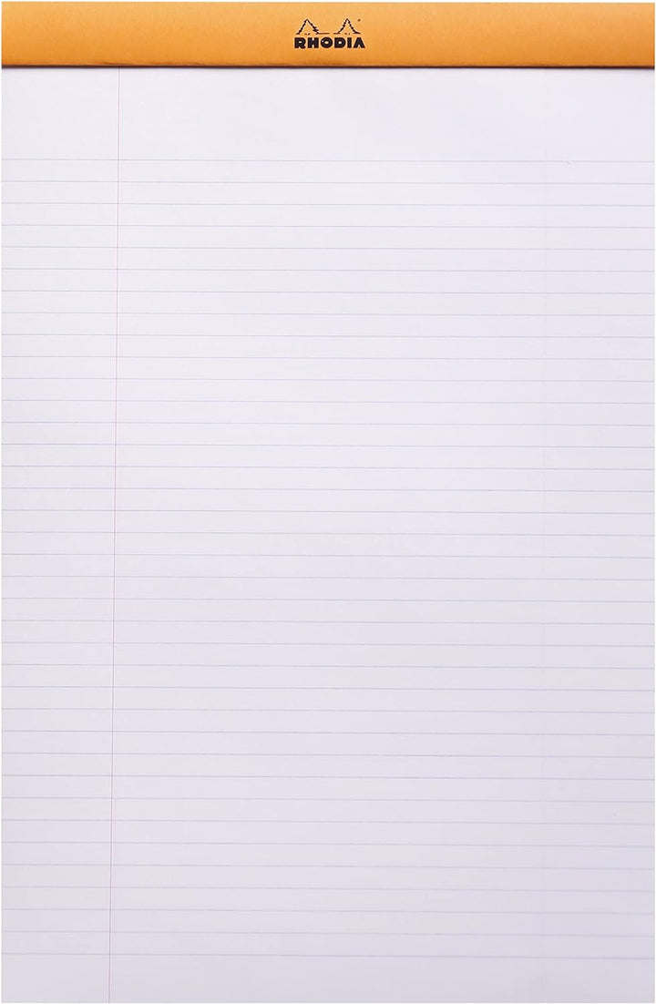 Rhodia 19600C - Packung mit 5 Notizblöcken geheftet No.19 A4+ 21x31,8cm 80 Blätter liniert mit Rand