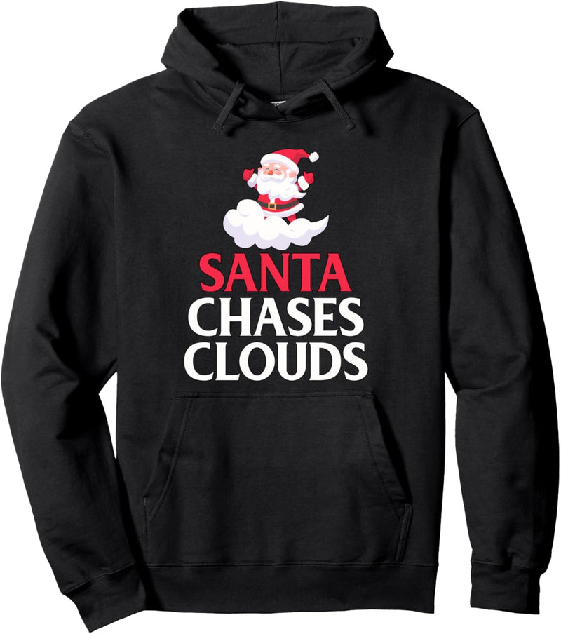 Santa chases clouds Pullover Hoodie