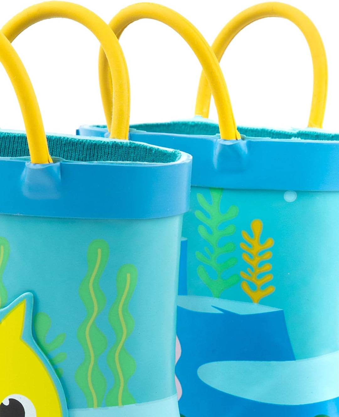 Baby Shark Gummistiefel Kinder Kleinkinder | Mädchen Jungen animiert Singen Hai Familienlied Regen G