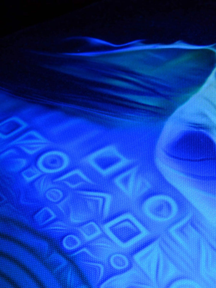 PSYWORK Schwarzlicht Kissen Neon Prismatic, 60x60cm