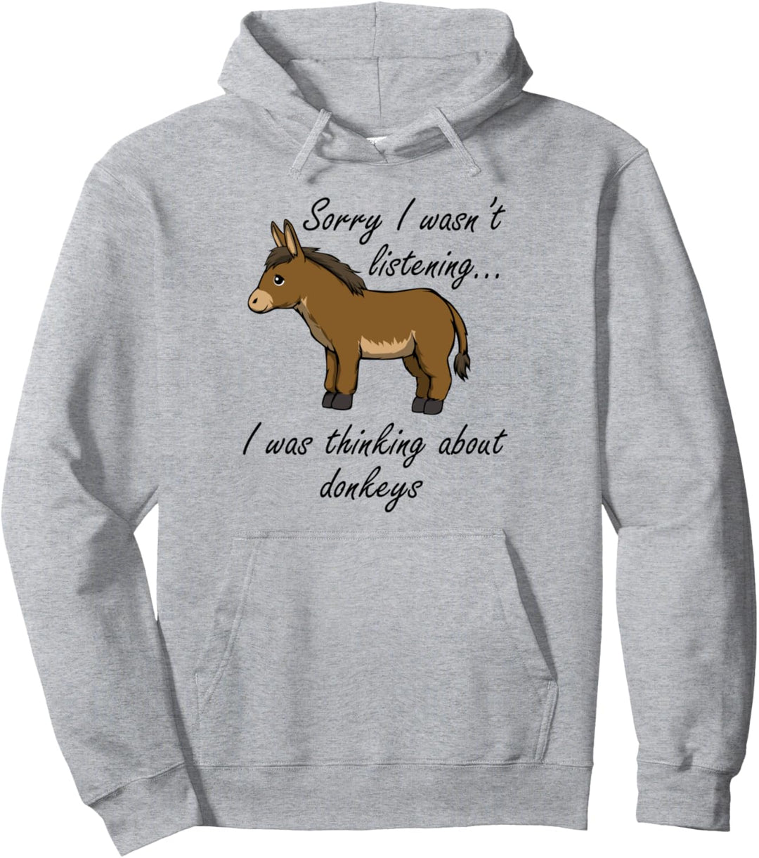 Nachdenken über Esel Ironisches Maultier Pullover Hoodie