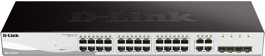 D-Link DGS-1210-28/E 28-Port Gigabit Smart Switch (24 x 10/100/1000 Mbit/s Base-T-Ports und 4 x 100/