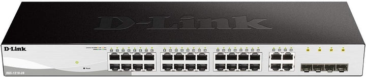 D-Link DGS-1210-28/E 28-Port Gigabit Smart Switch (24 x 10/100/1000 Mbit/s Base-T-Ports und 4 x 100/