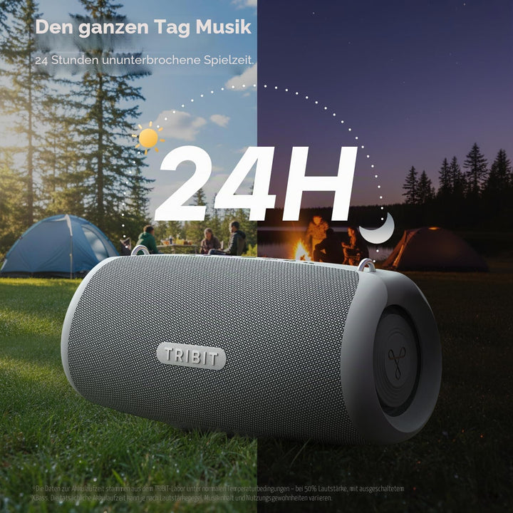 Tribit StormBox Lava Bluetooth Lautsprecher Gross, 80W Outdoor Lautsprecher - 24 Std., IP67 Wasserdi
