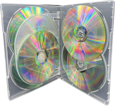 25 x CD/DVD/Blu Ray 14 mm Hülle für 6 CDs, durchsichtig, von Dragon Trading®