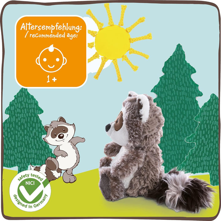 NICI Kuscheltier Waschbär Rauly Raccoon 35cm – Waschbär Plüschtier für Mädchen, Jungen & Babys – Fla