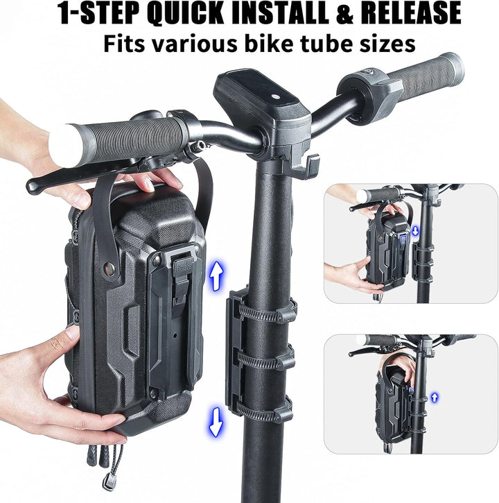 CHICLEW 3L Grosse Kapazität Scooter Tasche, Schnellverschluss Wasserdichte E Roller Tasche, Tragbare