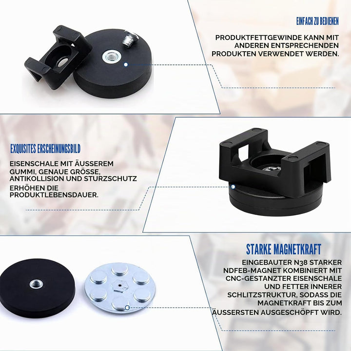 Magnetische Kabelbinder Halterung, 20 Stück 22 mm Basis Magnet Kabelklemmen Kabelmanagement Clips Ma