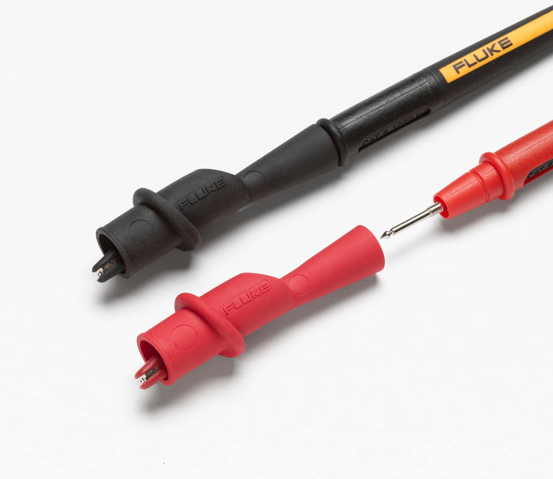Fluke AC175 Sicherheits-Abgreifklemmen-Set Buchse 2 mm CAT IV 600 V, CAT III 1000 V Rot, Schwarz