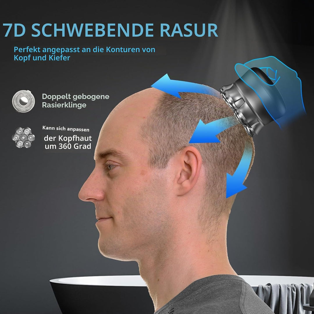 Glatzen Rasierer Herren Elektrisch, Wasserdichter Elektrischer rasierer herren, Magnetische Head Sha