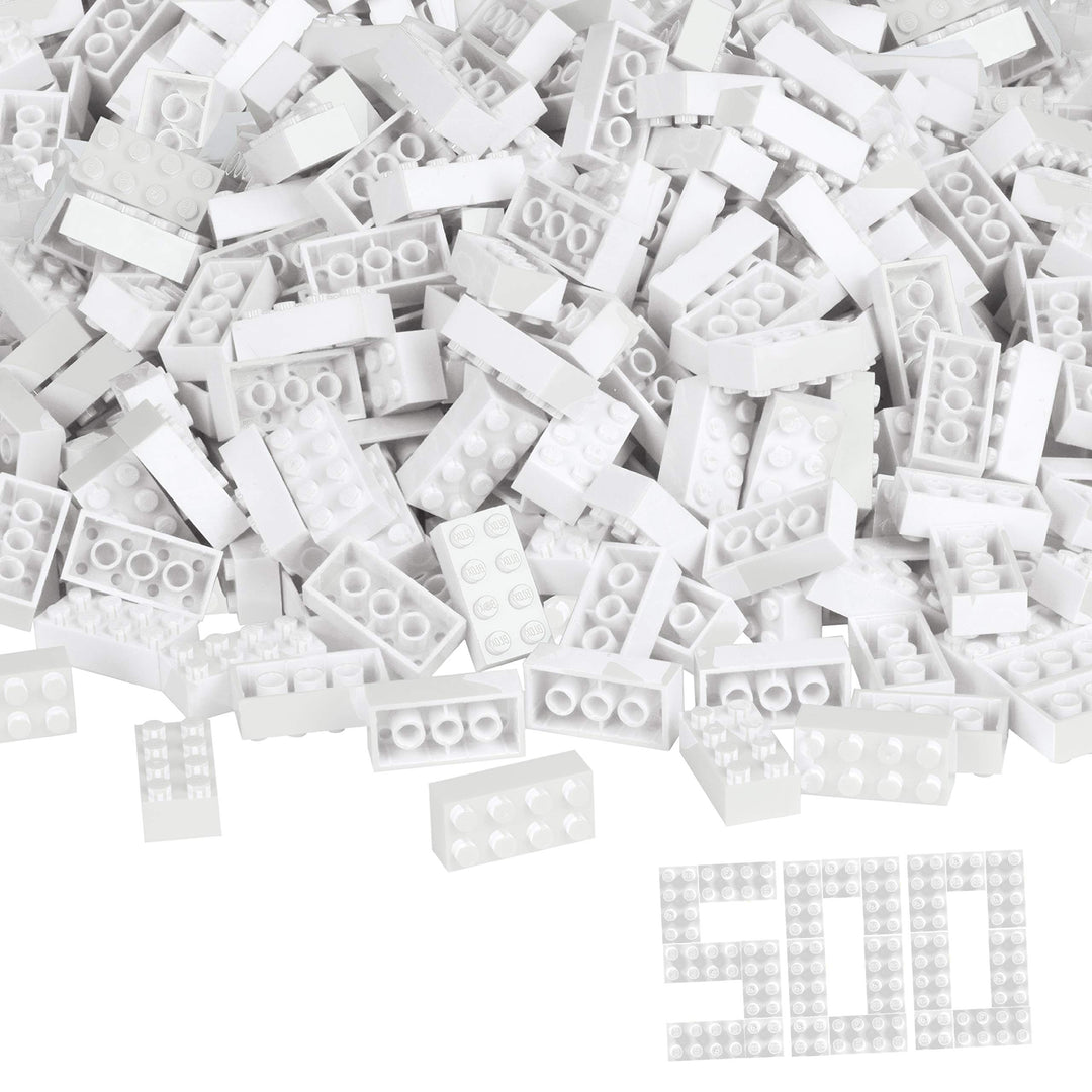 Simba 104118930 - Blox, 500 weisse Bausteine für Kinder ab 3 Jahren, 8er Steine, im Karton, vollkomp