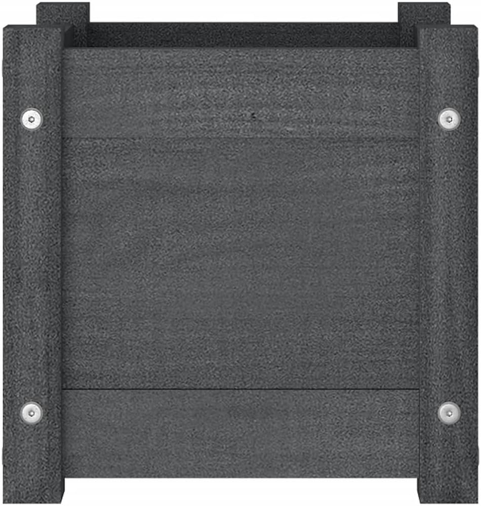 homiuse Hochbeet Pflanzkübel Grau 31x31x31 cm Massivholz Kiefer Grau Blumentopf Gross PflanzküBel Gr