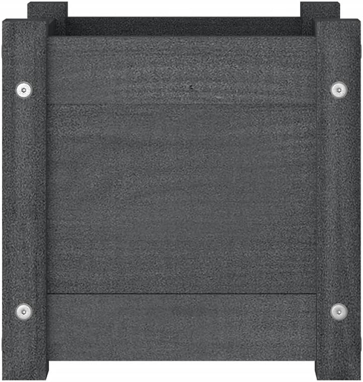 homiuse Hochbeet Pflanzkübel Grau 31x31x31 cm Massivholz Kiefer Grau Blumentopf Gross PflanzküBel Gr